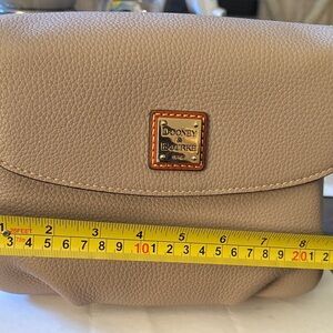 Dooney & Bourke Tan Leather Clutch with Gold Hardware